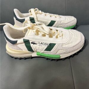 Lacoste Cream and Dark Green Sneakers Size 7
